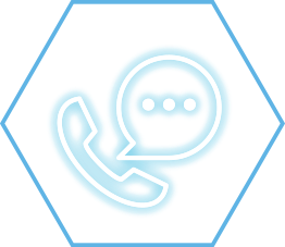 Icon representing telephone call support Telephone call support